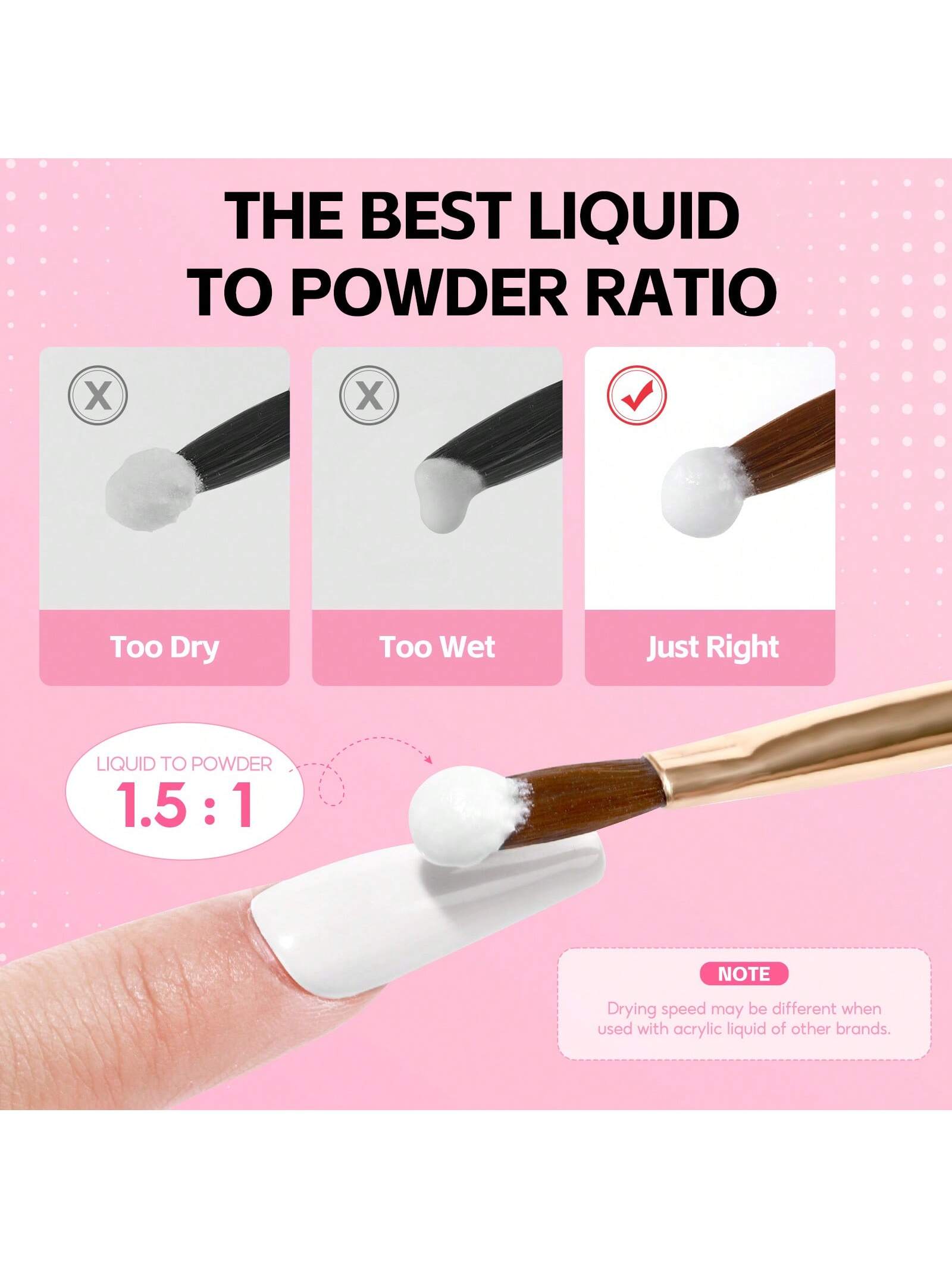 COSCELIA Acrylic Nail Kit With UV Lamp 3 Acrylic Powders White Nude Pink Glitter Powder 30ml Acrylic Liquid Base And Top Coat Tools DIY Nail Art Starter Set Summer Vacation Gift For Women