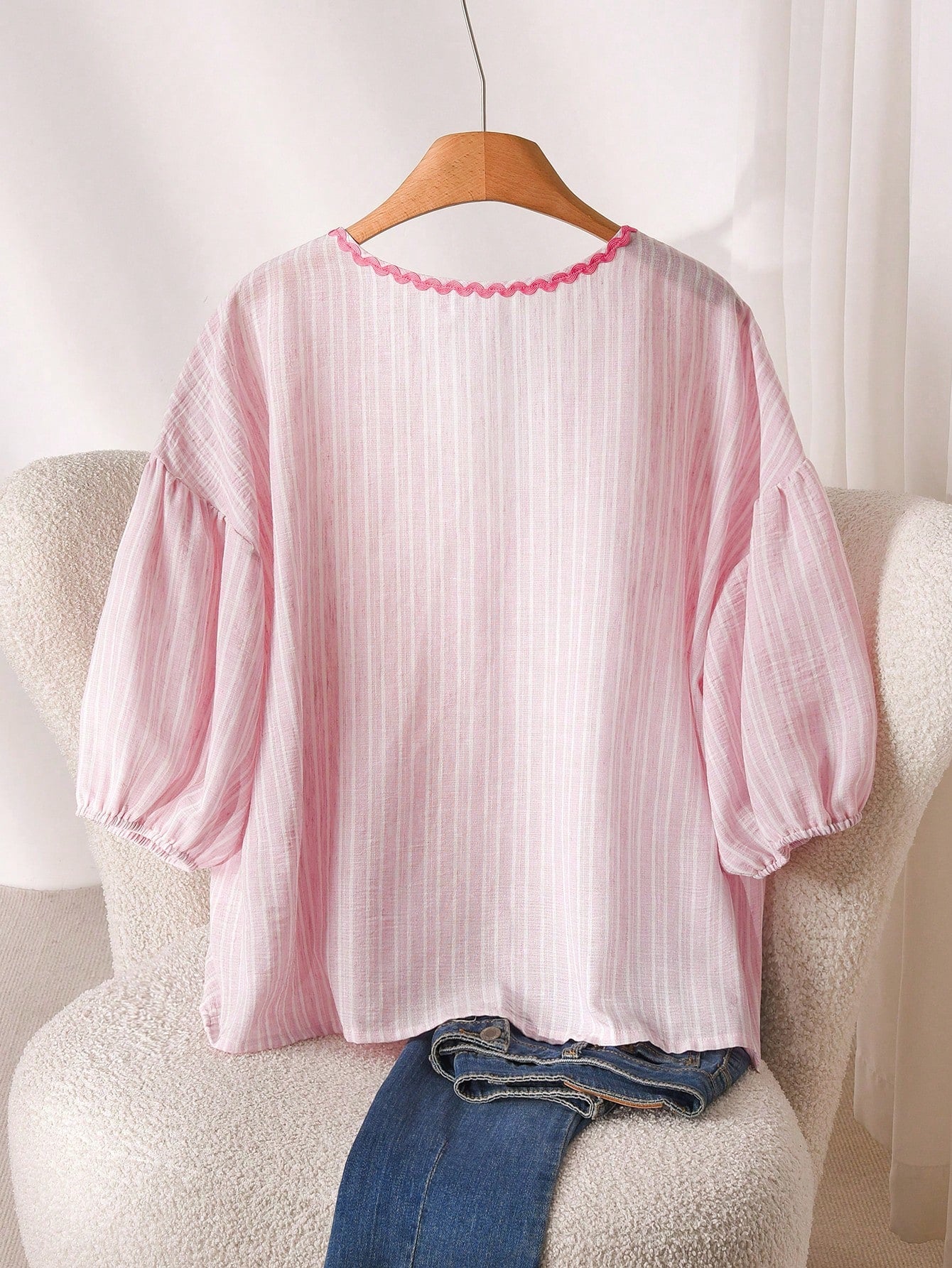 CosyJoli Plus Size Women Pastel Pink Blouse, Casual Cute Fairy Ladies Apparel, Half Sleeve Top, Cute Outerwear, Going Out Office Concert Tops Summer