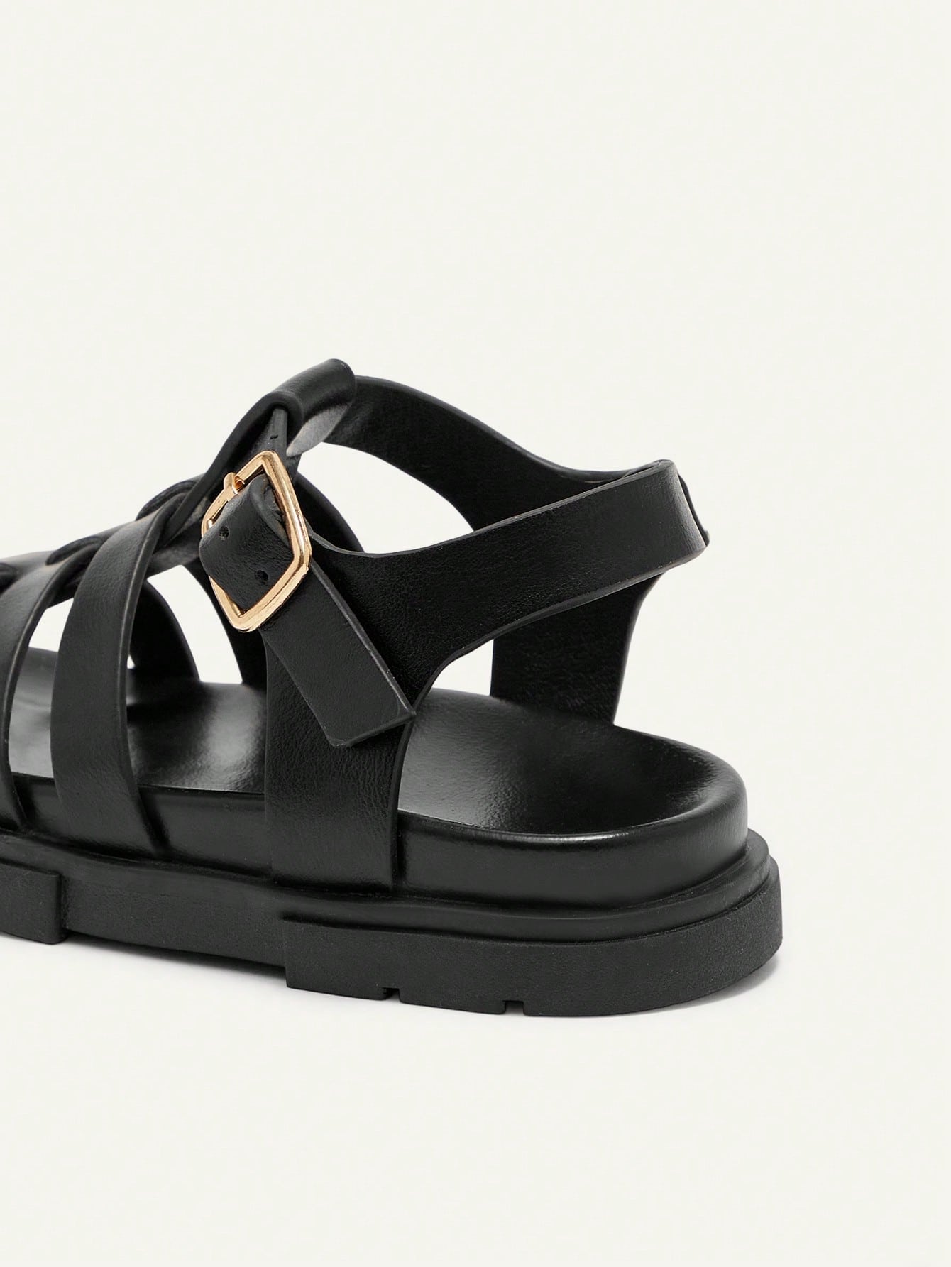 Cozy Pixies A Pair Of Stylish Versatile Retro Roman Sandals, Girls' Black Woven Open-Toed Sandals, Summer Soft-Soled Versatile Princess Shoes, Seaside Vacation Fashion Baby Sandals
