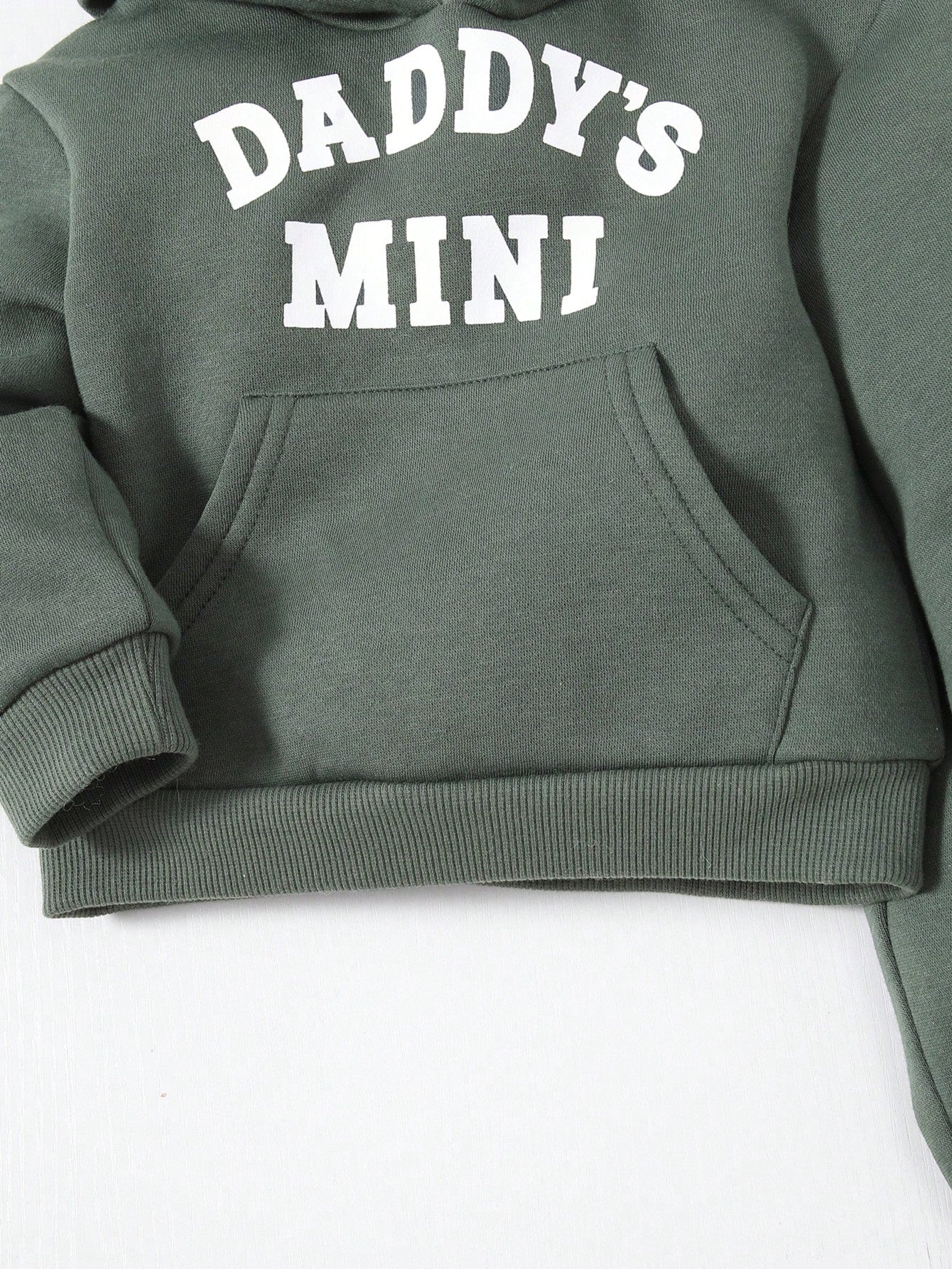 Cozy Pixies Baby Boy Letter Graphic Kangaroo Pocket Hoodie & Sweatpants