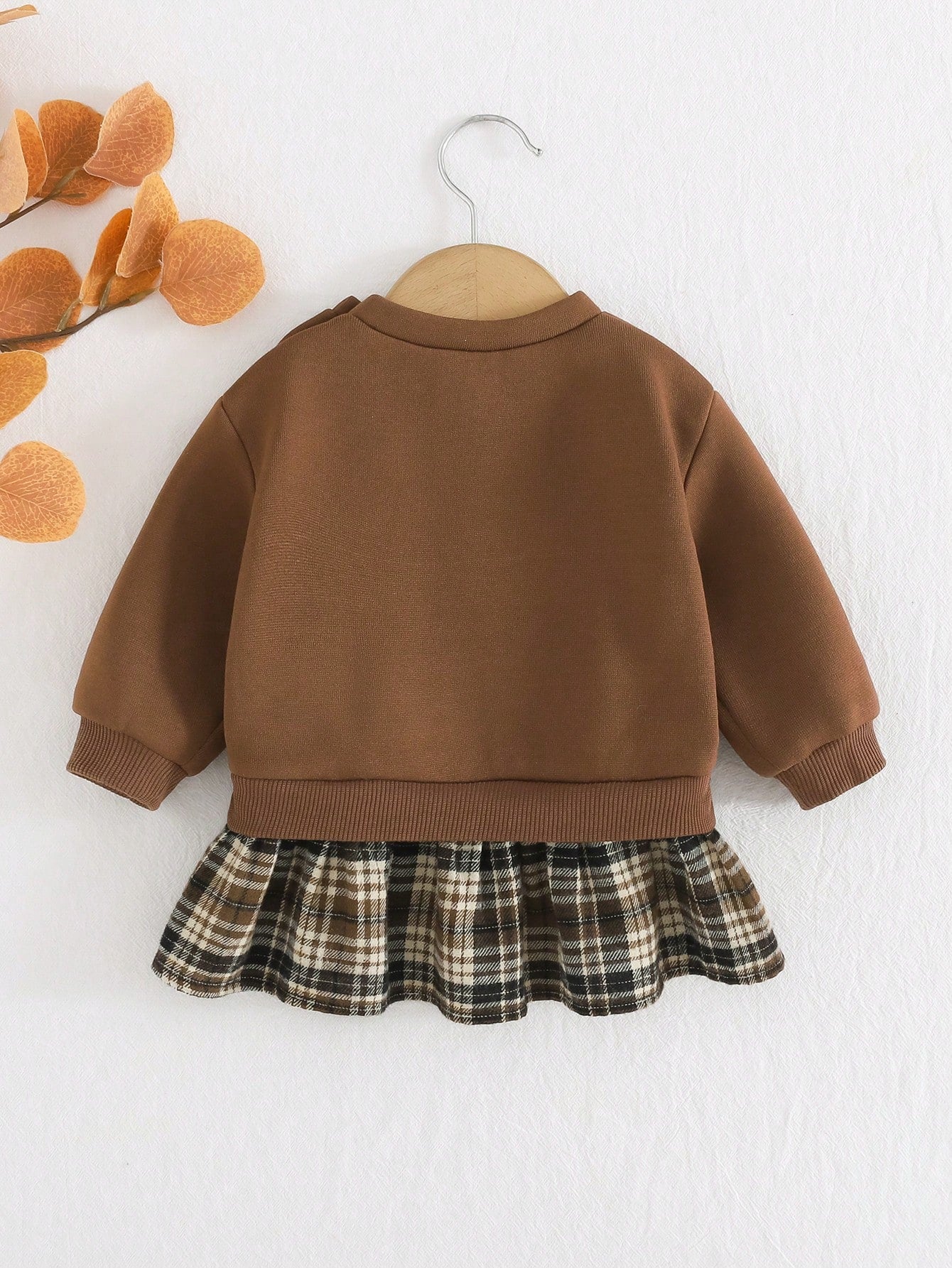 Cozy Pixies Newborn Baby Girl Cartoon Bear Pattern Knitted Soft Round Neck Long Sleeve Pullover Autumn Winter Dress