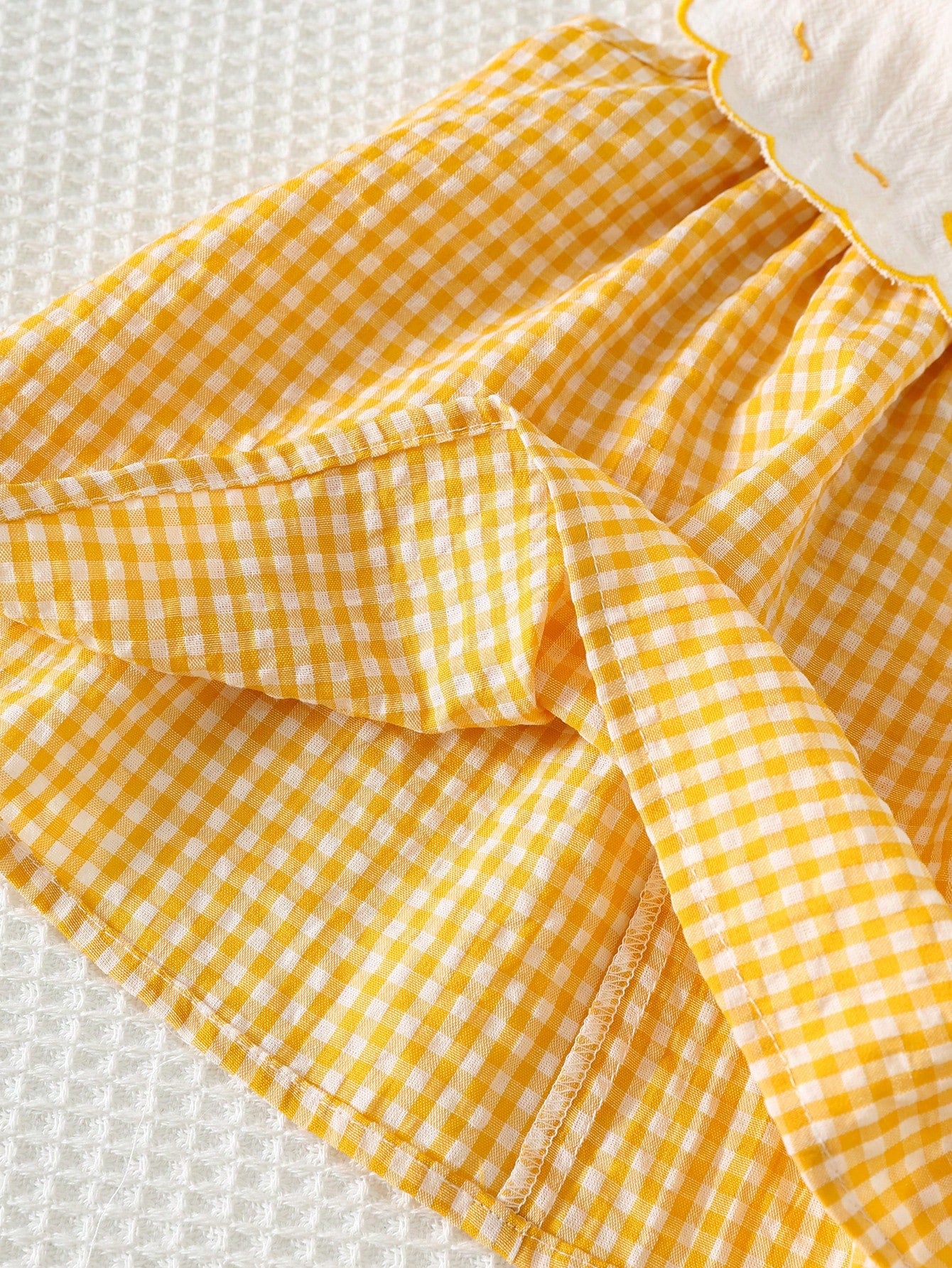 Cozy Pixies Newborn Baby Girl Cartoon Duck Pattern Contrast Color Round Neck Sleeveless Dress