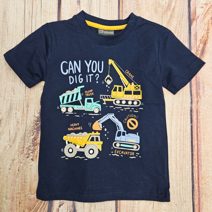 CR SPORTS BOYS MULTI CONSTRUCTION SS T-SHIRT