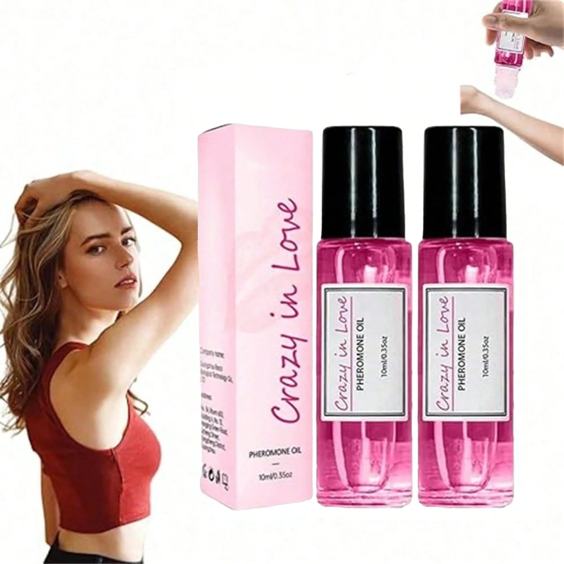 Crazy In Love Roll On Oil, Crazy In Love Perfume Long Lasting Portable Perfume, Pack Of 2