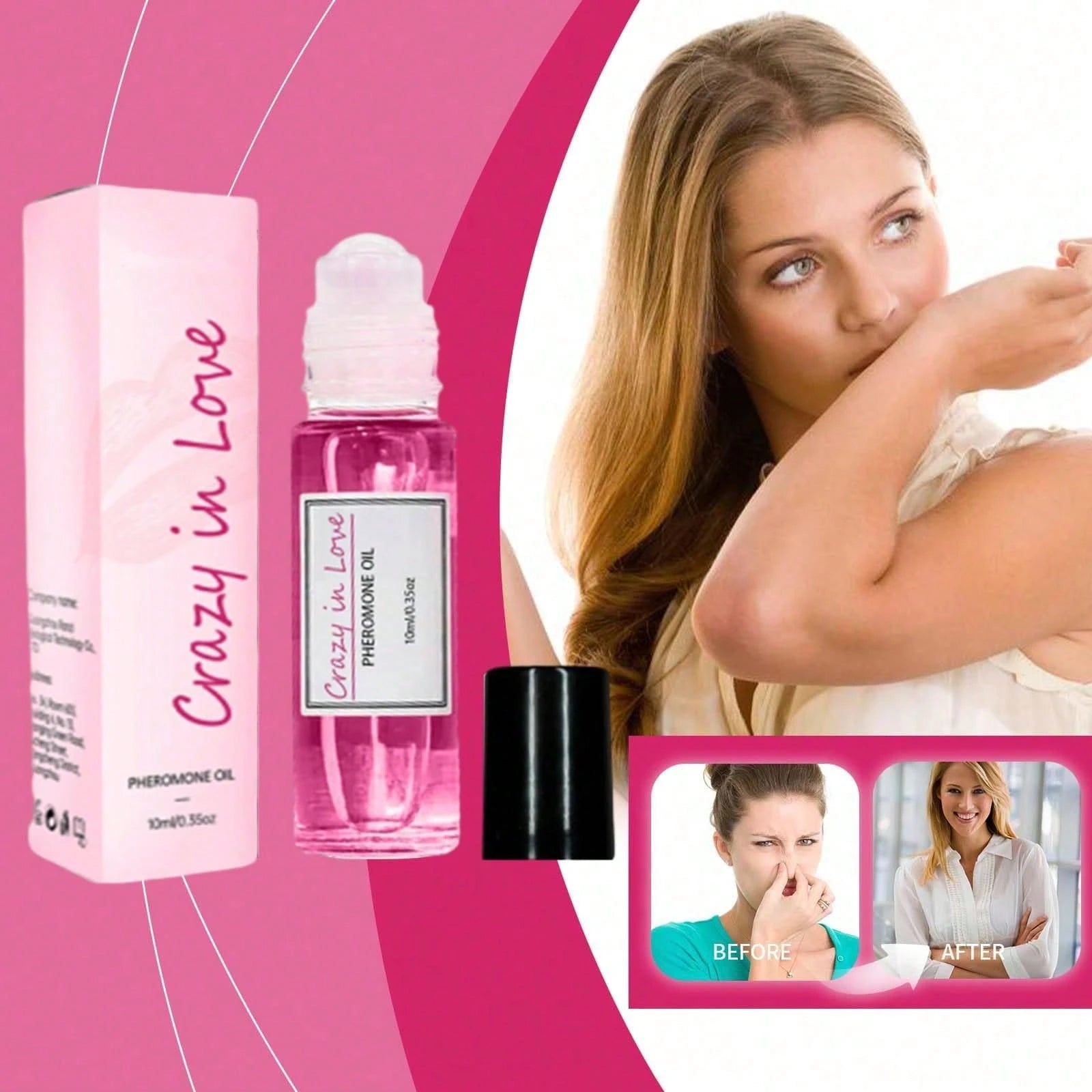 Crazy In Love Roll On Oil, Crazy In Love Perfume Long Lasting Portable Perfume, Pack Of 2