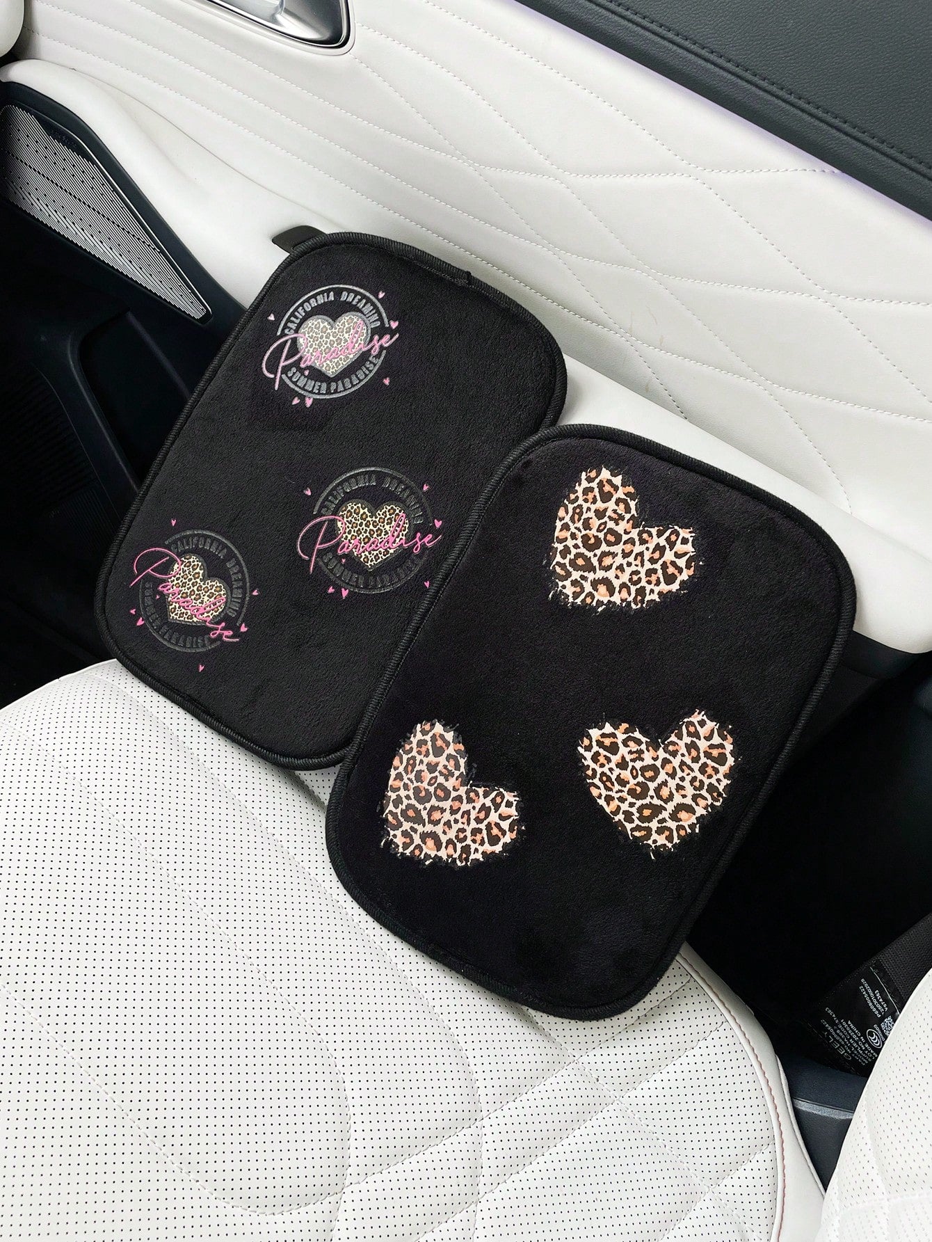 Creative Leopard Print Car Armrest Box Pad, Car Center Armrest Pad, Car Armrest Box Pad Creative Car Armrest Pad Anti-Slip Center Armrest Box Cover Pad, Car Interior Accessories, For Women.