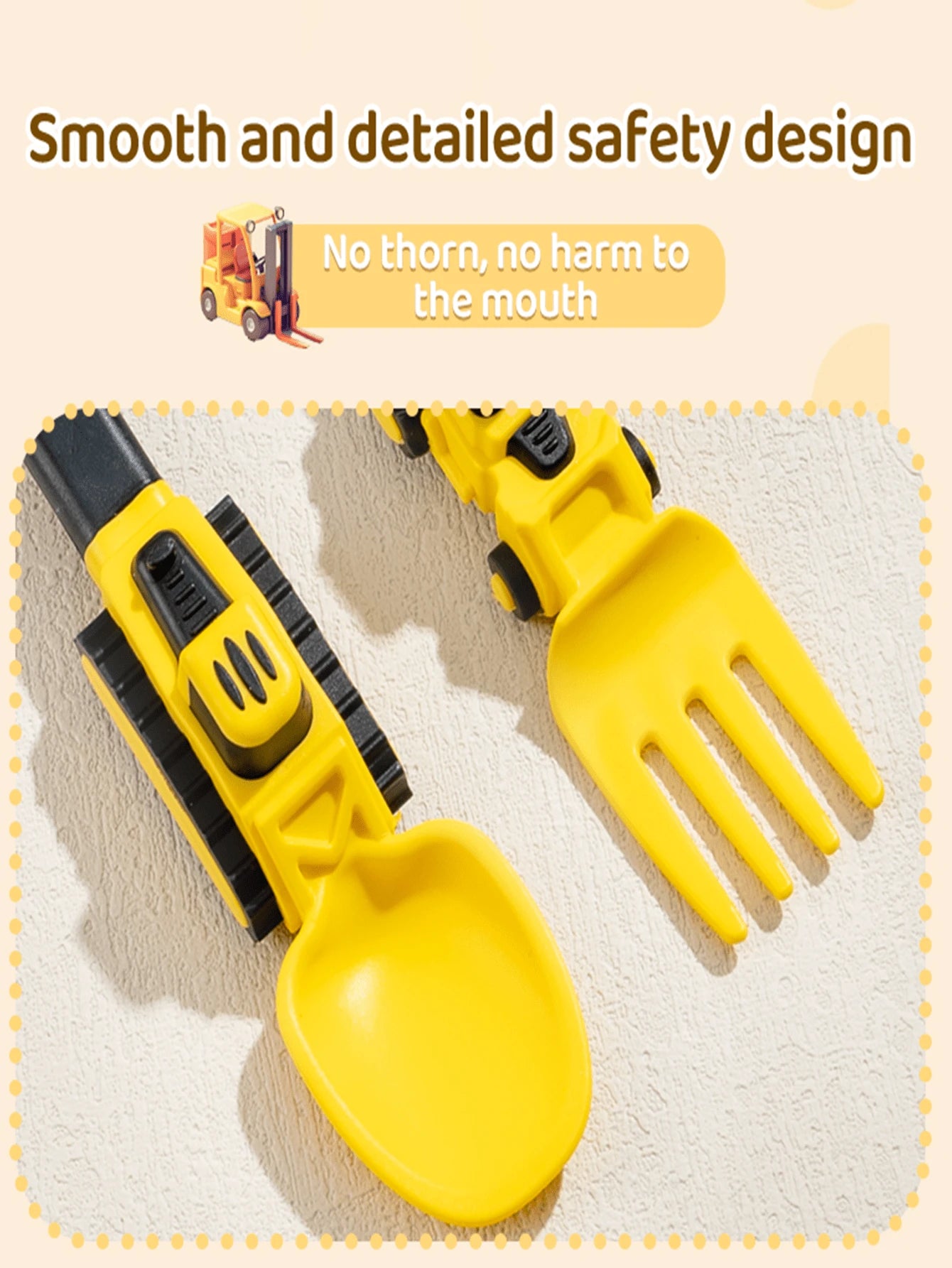 Creative Vehicle-Shaped PP Cutlery Set For Children With Fork, Spoon And Storage Box- Ideal For Meals, Snacks, Spaghetti, Fruits Etc. At Home,School