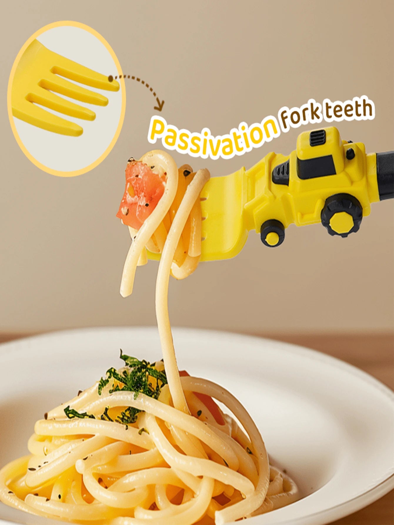 Creative Vehicle-Shaped PP Cutlery Set For Children With Fork, Spoon And Storage Box- Ideal For Meals, Snacks, Spaghetti, Fruits Etc. At Home,School