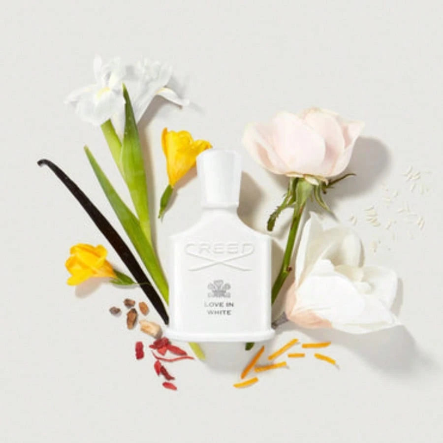 Creed Love In White EDP 100ml New Flat Cap No Ribbon Floral Printed Gift Box Matte White Bottle Women Perfume