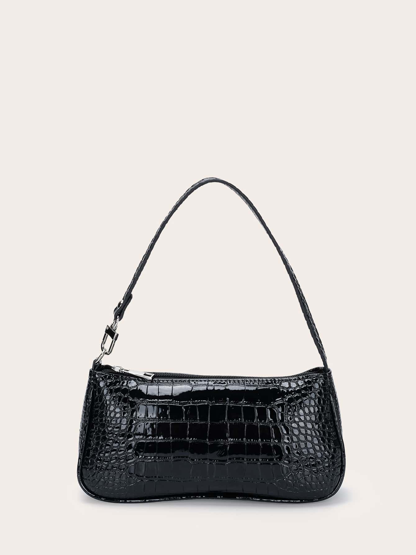 Crocodile Embossed Bag, Animal Print Women Bag