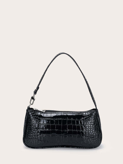 Crocodile Embossed Bag, Animal Print Women Bag