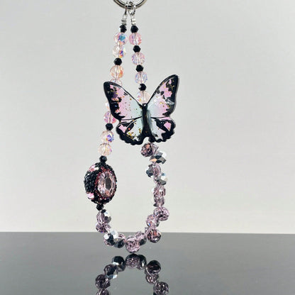 Crystal Butterfly Beaded Phone Charm, [Anti-Drop] Detachable Fashionable Crystal Bracelet Strap, Suitable For Phones, Bags, Keychains, Cameras, Can Be Used As Pendant Decoration