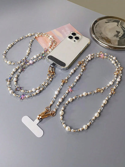 Crystal Rhinestone Ball Lanyard Strap- Crossbody/Shoulder Style, Long Length For Outdoor, Travel, Photography, Shopping, Compatible With Mobile Phones Gifts For Mother, Family, Friends, Birthday, Hol