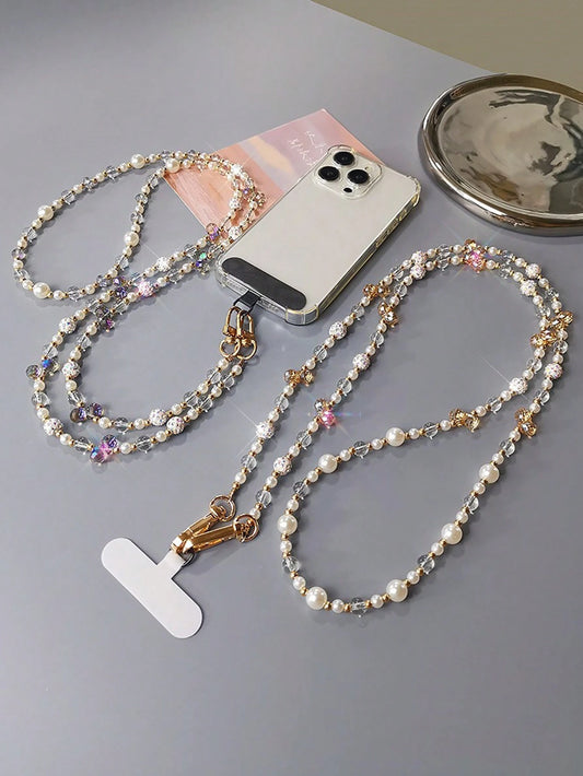 Crystal Rhinestone Ball Lanyard Strap- Crossbody/Shoulder Style, Long Length For Outdoor, Travel, Photography, Shopping, Compatible With Mobile Phones Gifts For Mother, Family, Friends, Birthday, Hol