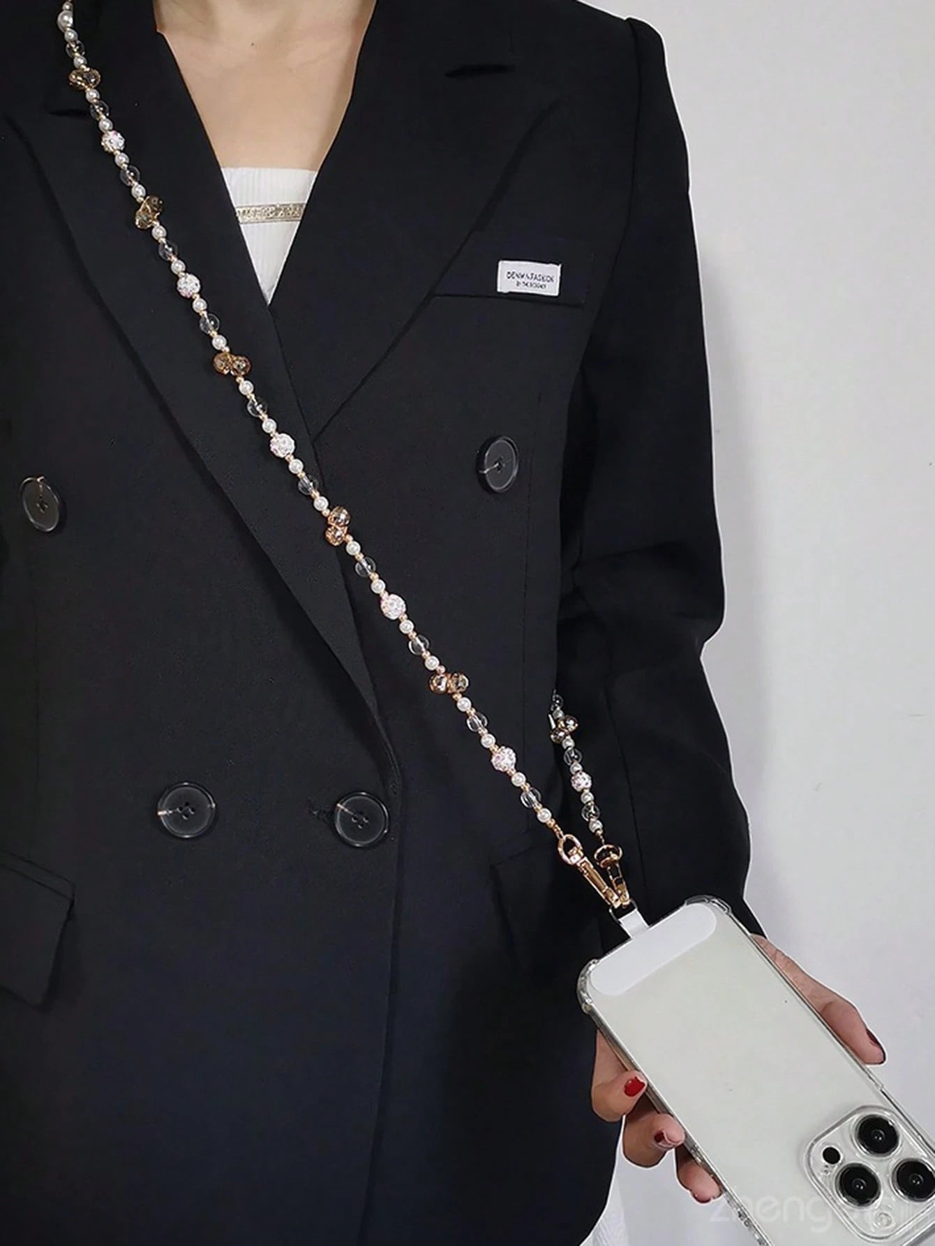 Crystal Rhinestone Ball Lanyard Strap- Crossbody/Shoulder Style, Long Length For Outdoor, Travel, Photography, Shopping, Compatible With Mobile Phones Gifts For Mother, Family, Friends, Birthday, Hol