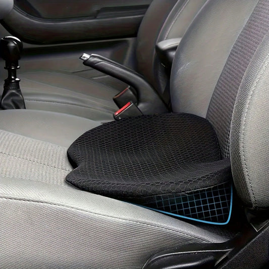 Cubidupi 1pc Memory Sponge Car Seat Cushion, Relieve Sciatica And Low Back Pain While Driving, Auto Additions
