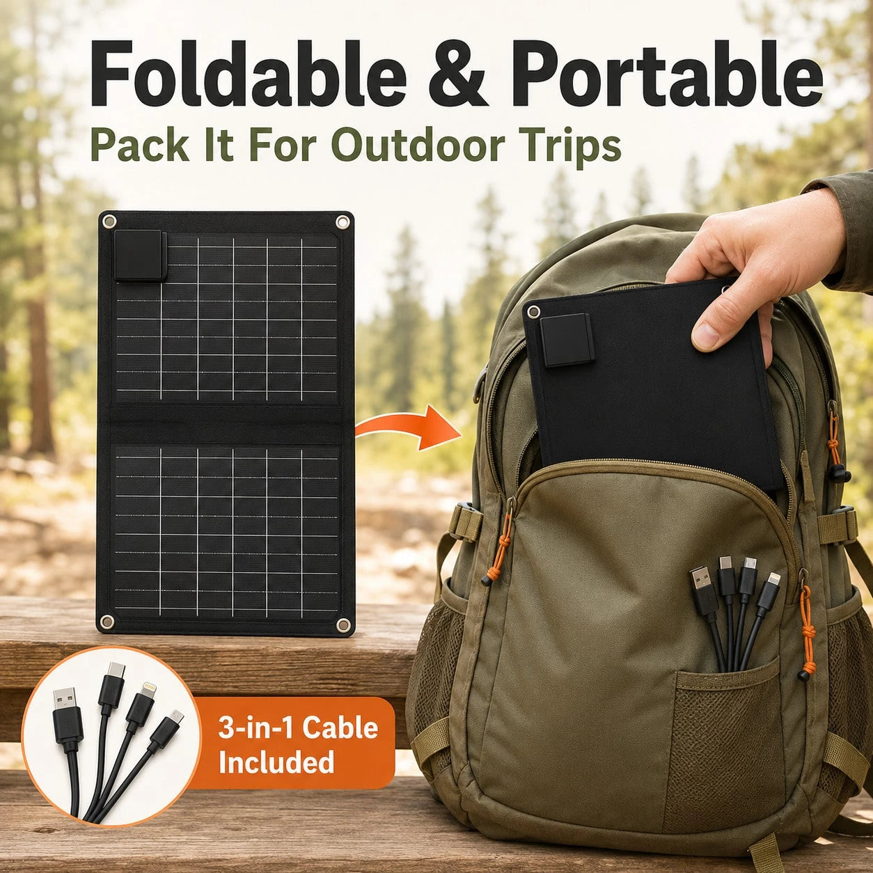 Curear Foldable Solar Charging Panels Suitable For Portable Power Stations, Generators, Laptops, Tablets-Suitable For Various Scenarios Such As Outdoor Camping, RV Travel, And Patio Solar Lighting-A D