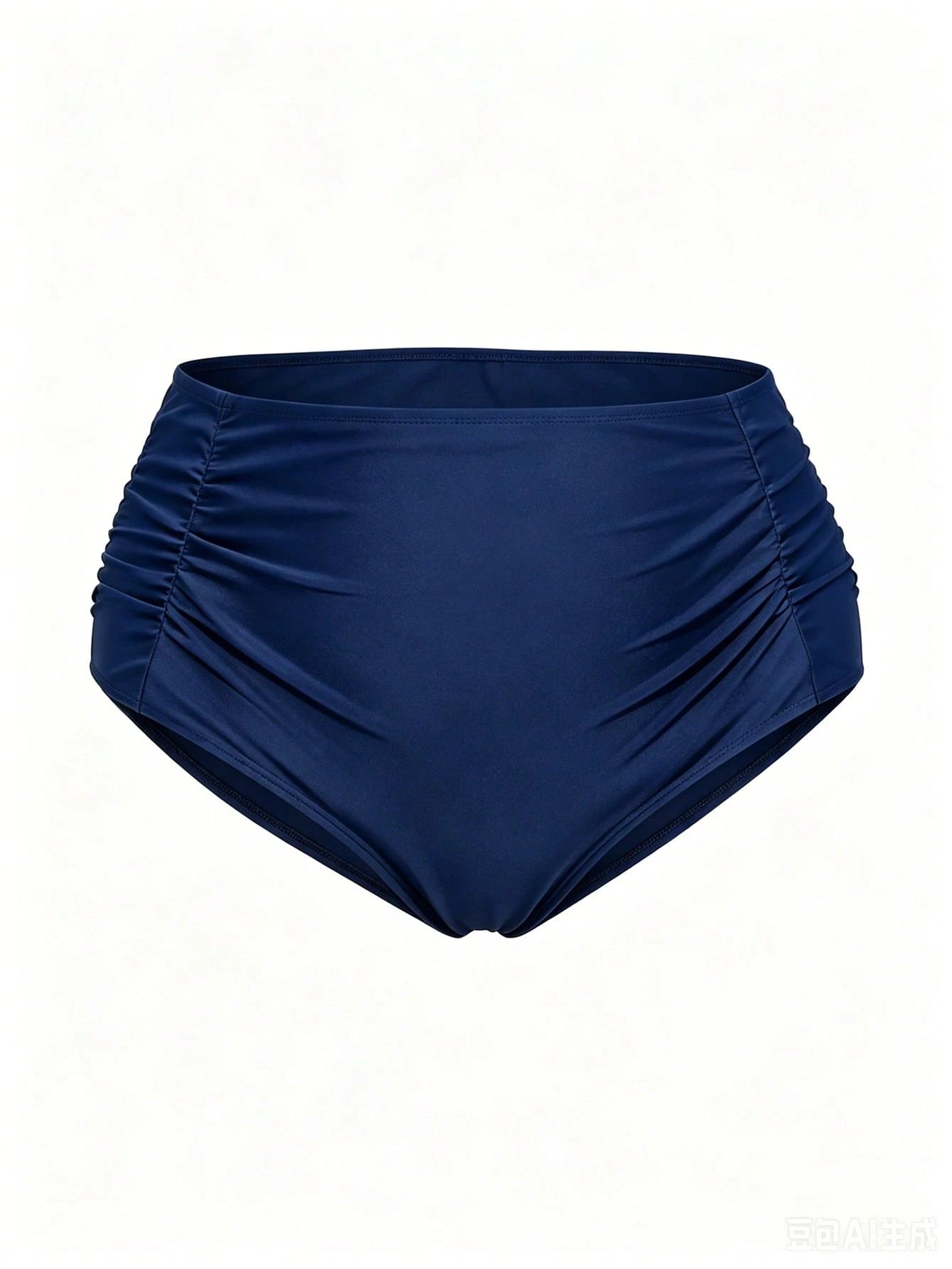 CURVE+ Summer Beach Plus Ruched High Waisted Bikini Bottom, Beach Outfits For Woman, Plus Size For Woman, Bathing Suits, Slimming Swimwear