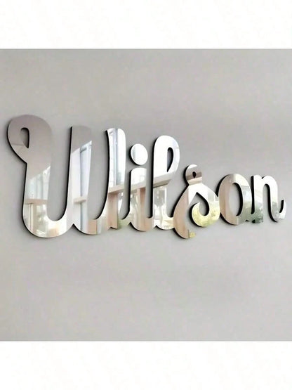 Customized Acrylic Mirror Stickers, Gold/Silver/Black Letter Wall Decals, Suitable For Bedroom, Living Room, Party Backdrop Decor, Unique Name Wall Art, Mother's Day, Home