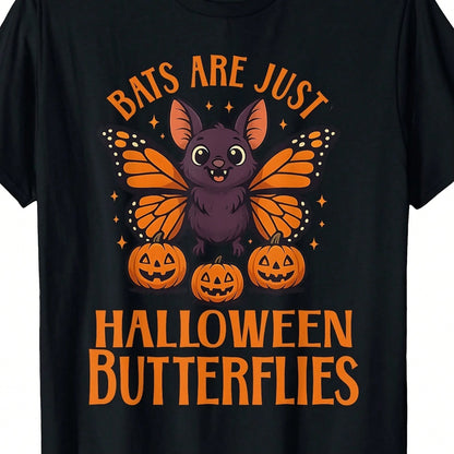 Cute And Scary Bat, Butterfly, Pumpkin, Fun Autumn T-Shirt