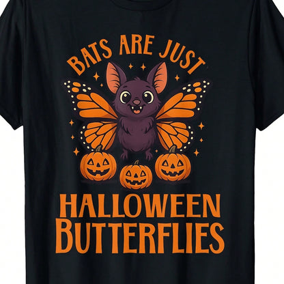 Cute And Scary Bat, Butterfly, Pumpkin, Fun Autumn T-Shirt