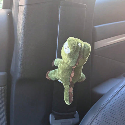 Cute Dinosaur Car Seat Belt Shoulder Pads, Plush Personalized Adorable Soft Car Decor Shoulder Protector