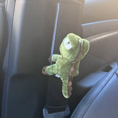 Cute Dinosaur Car Seat Belt Shoulder Pads, Plush Personalized Adorable Soft Car Decor Shoulder Protector