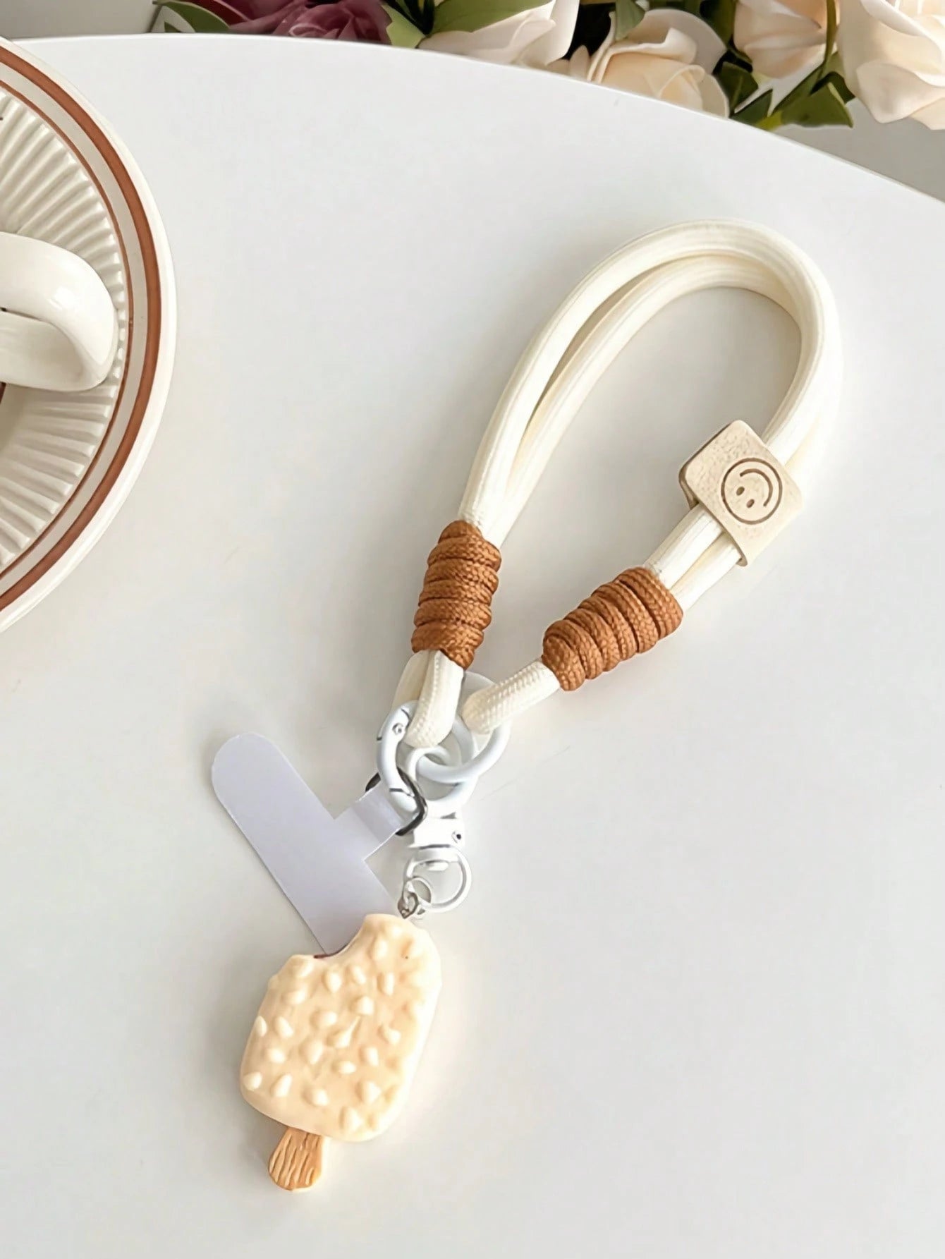 Cute Ice Cream Phone Lanyard/Wrist Strap, Cartoon Wrist Strap For Travel/Outdoor, Short Phone/Camera/Bottle Holder String
