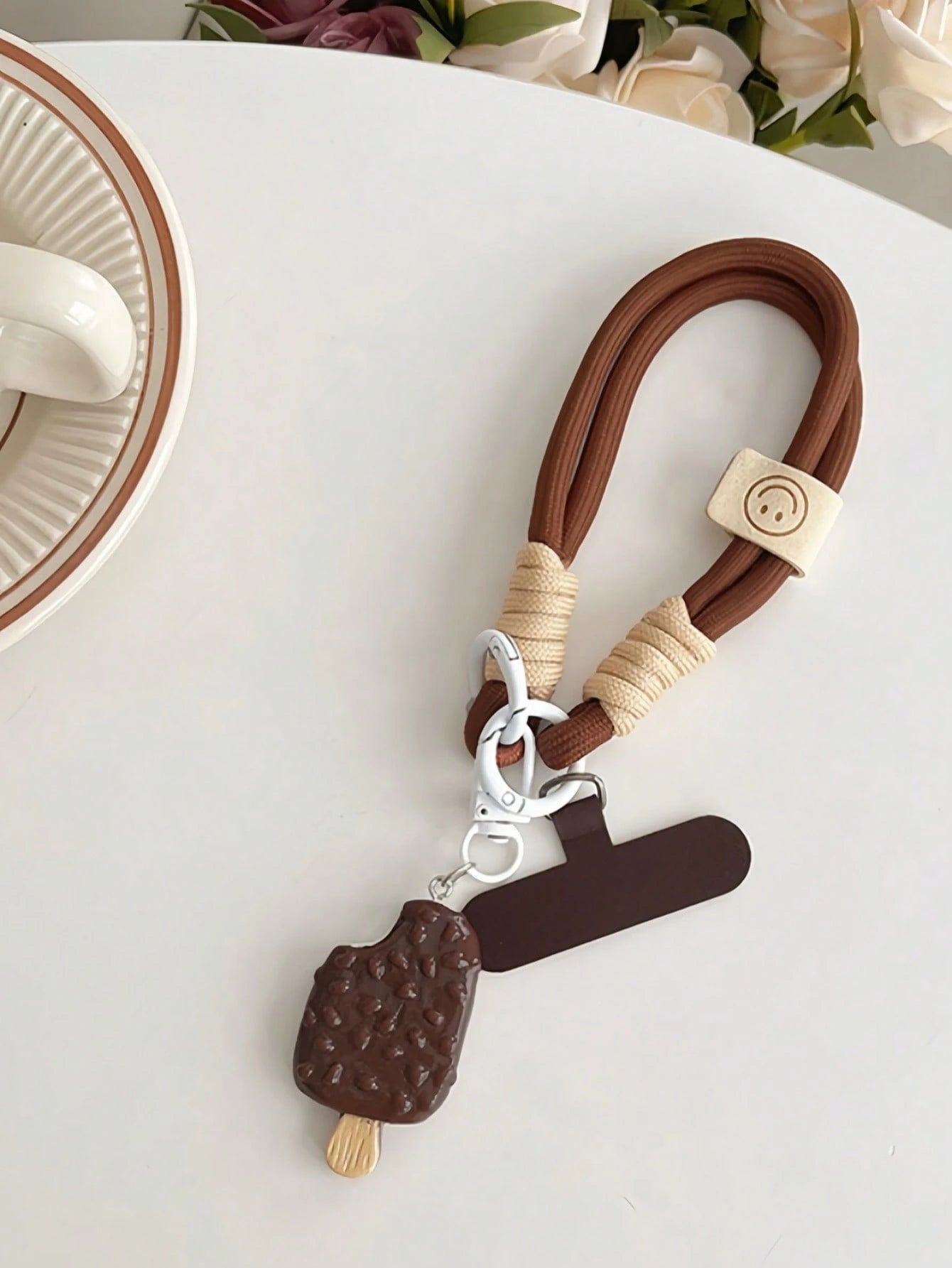Cute Ice Cream Phone Lanyard/Wrist Strap, Cartoon Wrist Strap For Travel/Outdoor, Short Phone/Camera/Bottle Holder String