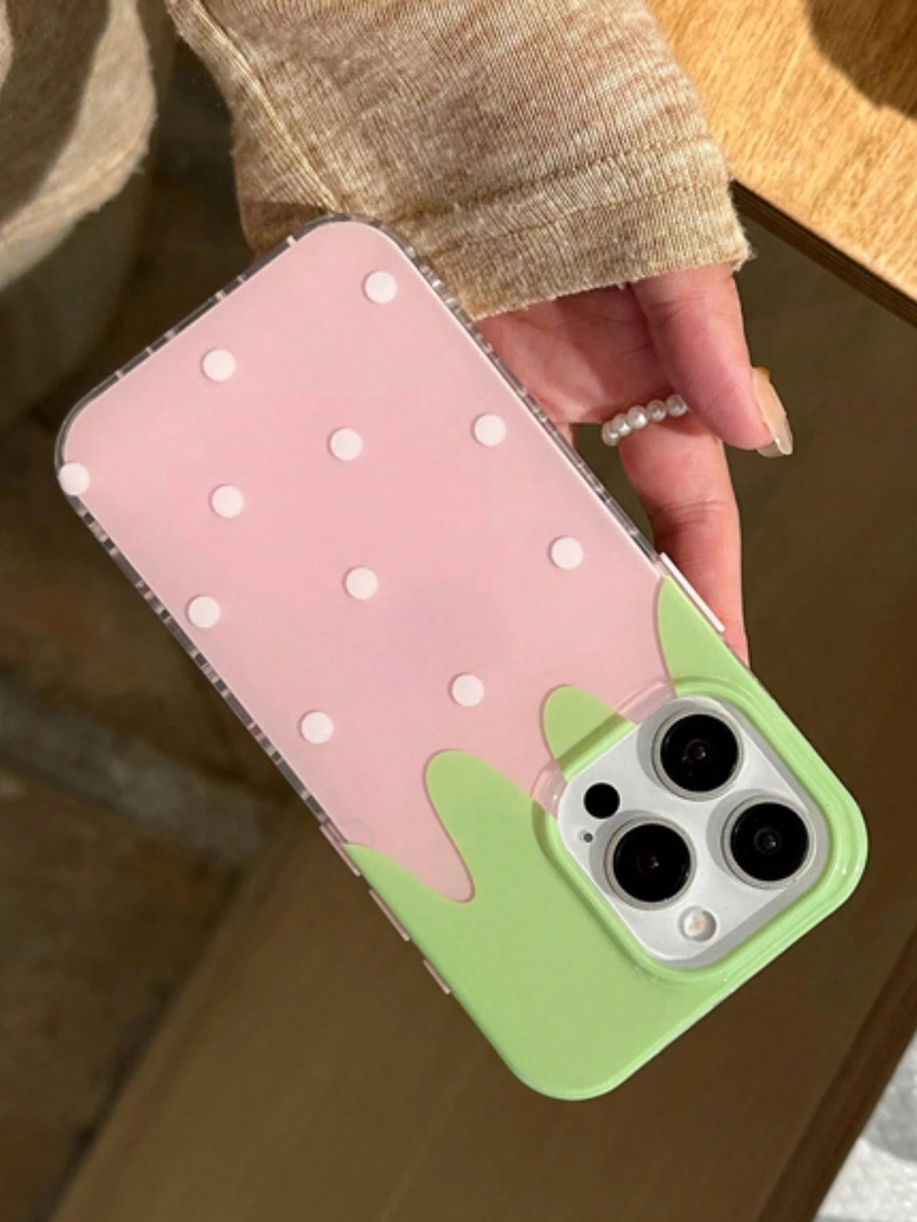 Cute Minimalist Pink Bow Element Fashion Shockproof Soft Protective Yellow Bow Polka Dot Pattern Phone Case Compatible With IPhone 17 Pro Max, 17 Pro, 17 Air, 17, 16, 15, 14, 13, 12, 11 Pro Max Plus B