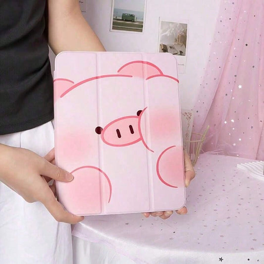 Cute Pink Pig Case, Compatible With Case 10th Generation, Case 11th Generation, A16, 10.2-Inch, Pro 11-Inch (2021/2020/10th Gen), Air 11-Inch Case, And Galaxy Tab S9 FE+ (12.4-Inch) Series. Mul