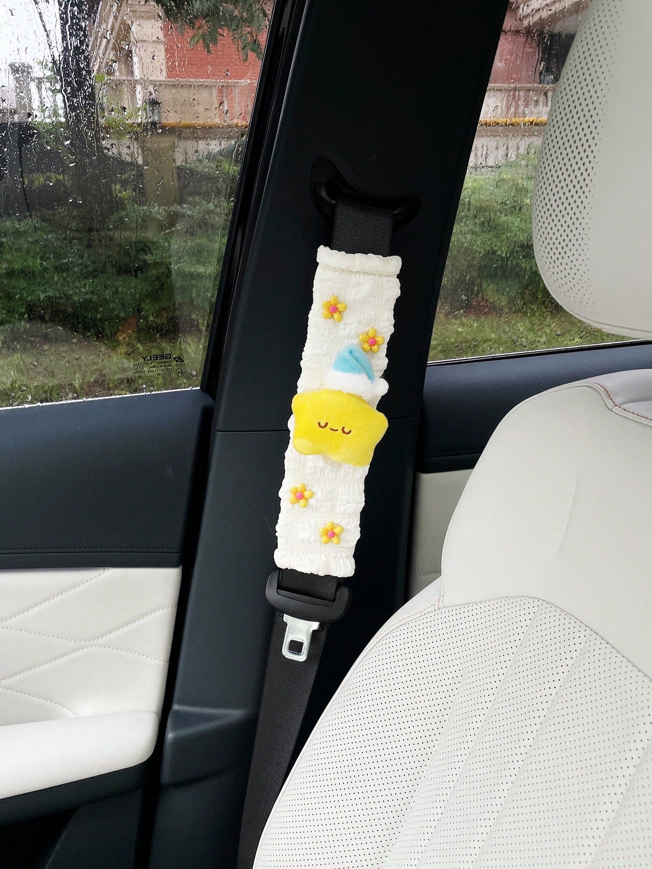 Cute Star & Flower Seat Belt Shoulder Pads, Car Seat Belt Shoulder Covers, Car Interior Seat Belt Pads, Car Seat Belt Decorative Covers