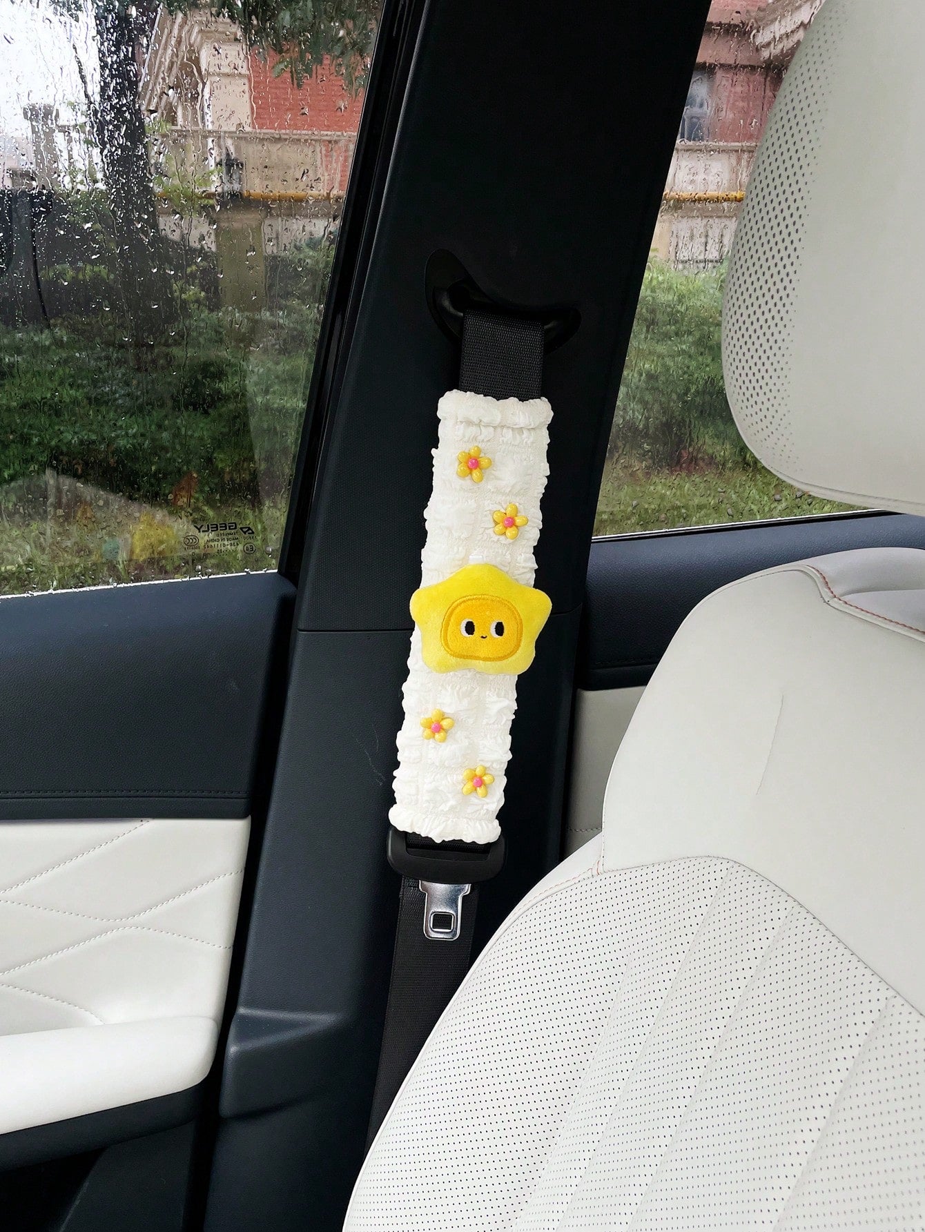 Cute Star & Flower Seat Belt Shoulder Pads, Car Seat Belt Shoulder Covers, Car Interior Seat Belt Pads, Car Seat Belt Decorative Covers