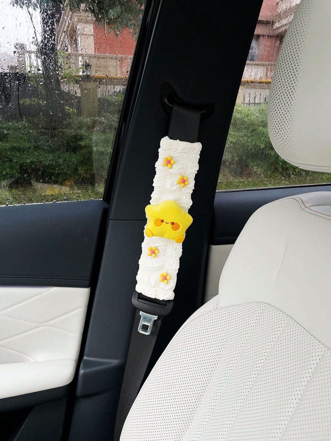 Cute Star & Flower Seat Belt Shoulder Pads, Car Seat Belt Shoulder Covers, Car Interior Seat Belt Pads, Car Seat Belt Decorative Covers
