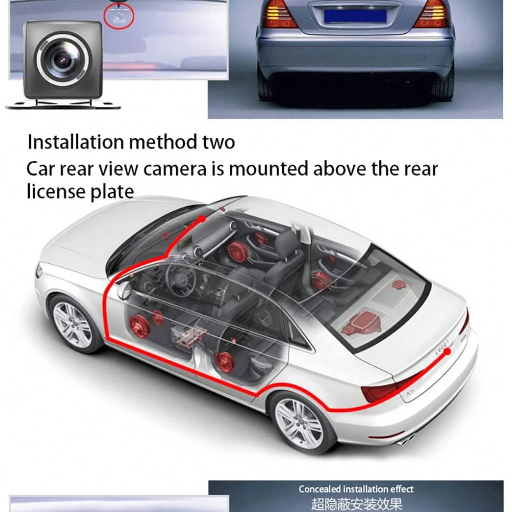 Dash Cam For Car, 1080P 3-Channel Dash Cam- Front/Rear/Interior Recording, With Infrared Night Vision, Loop Recording, Wide Angle DVR, 2.0" IPS Screen, Car Video Recorder, 150mAh Lithium Battery