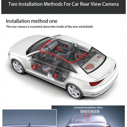 Dash Cam For Car, 1080P 3-Channel Dash Cam- Front/Rear/Interior Recording, With Infrared Night Vision, Loop Recording, Wide Angle DVR, 2.0" IPS Screen, Car Video Recorder, 150mAh Lithium Battery