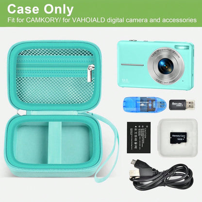 Digital Camera Case Compatible With VAHOIALD FHD 1080P/ For CAMKORY Digital Point And Shoot/For K-ODAK PIXPRO FZ45-BK 16MP Vlogging/For IWEUKJLO/For Nsoela, Holder For SD Card More- (Box Only)