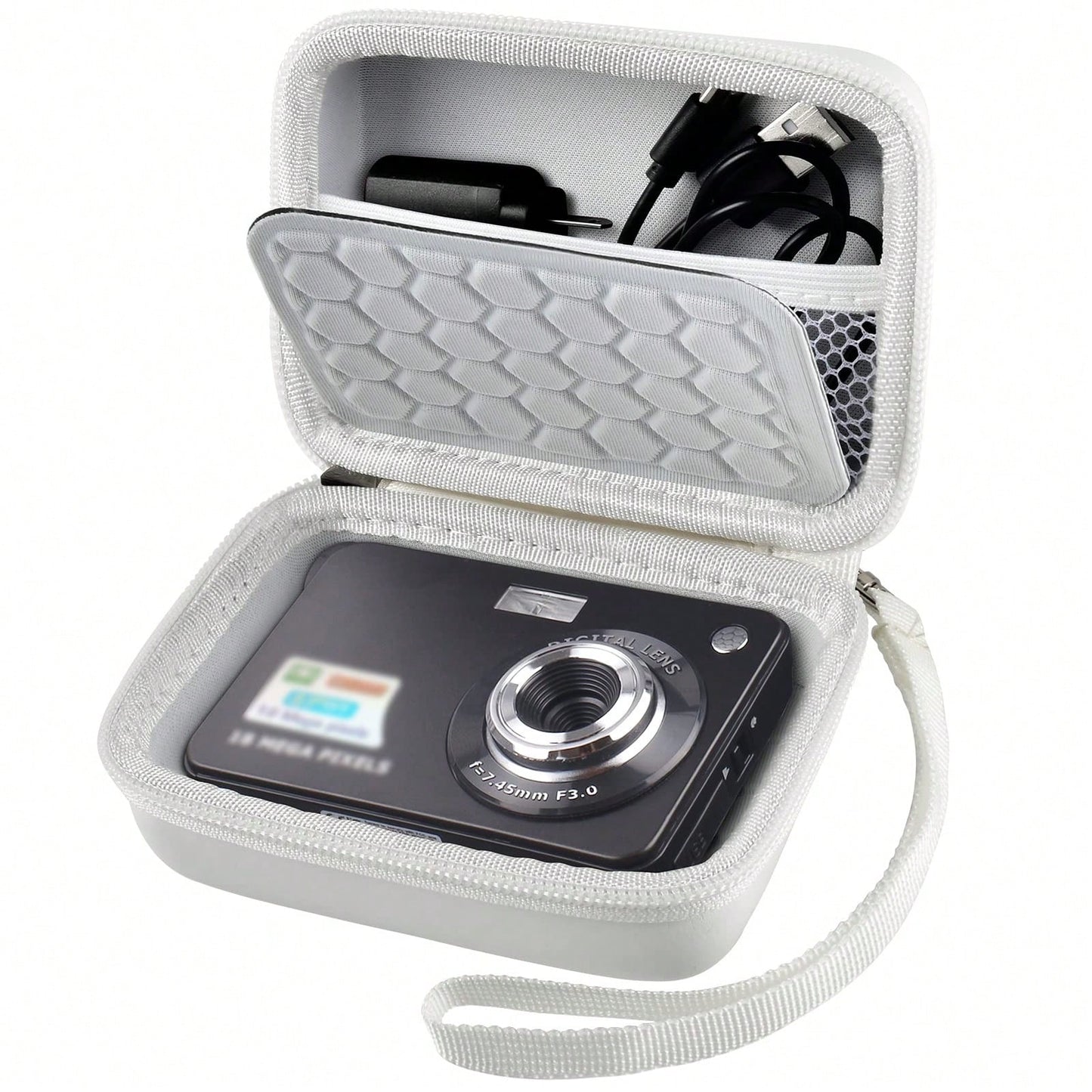 Digital Camera Protective Case Compatible With CAMKORY/Pixpro/VAHOIALD/DSCW800 830/PowerShot 180 190- Case Only (Camera Not Included), Camera Bag