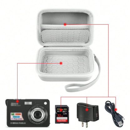 Digital Camera Protective Case Compatible With CAMKORY/Pixpro/VAHOIALD/DSCW800 830/PowerShot 180 190- Case Only (Camera Not Included), Camera Bag