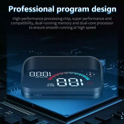 Digital Speedometer Universal GPS Car HUD Head Up Display Car Hud, With Speed, Mileage, Travel Time, Overspeed Alarm, Compass For All 5V Vehicles