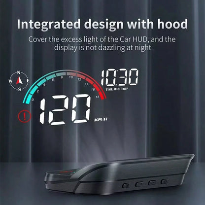 Digital Speedometer Universal GPS Car HUD Head Up Display Car Hud, With Speed, Mileage, Travel Time, Overspeed Alarm, Compass For All 5V Vehicles
