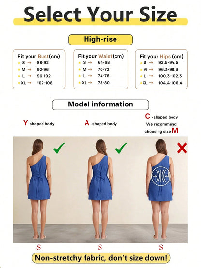 DORISS Summer Casual Off-Shoulder Dress, Asymmetric Cut Street Vacation Style Mini Dress Elegant, Effortless Style, For Women