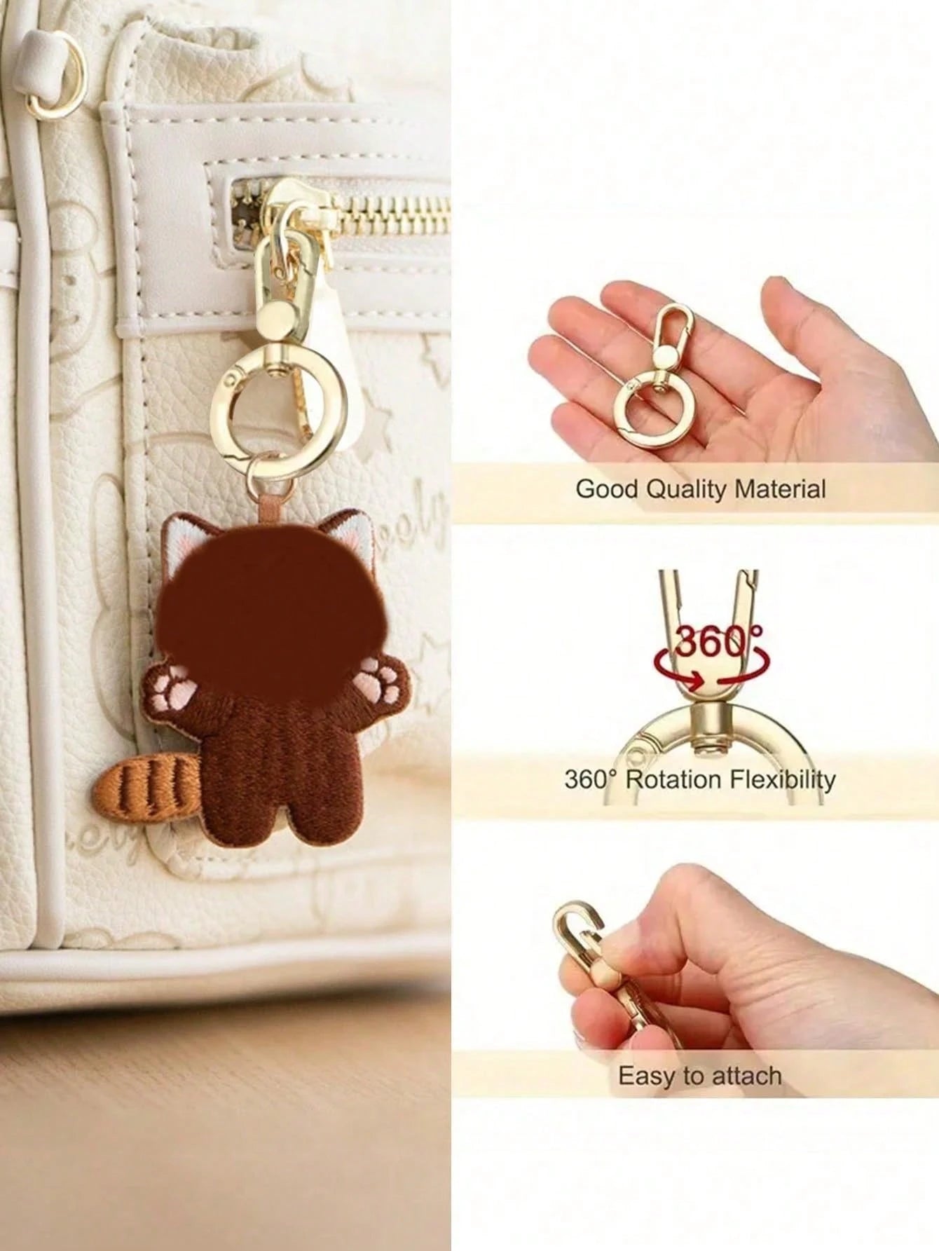 Double-Head Rotating Spring Buckle Set (Includes Spring-Loaded Round Ring Structure); 360° Rotatable, Suitable For DIY Crafts, Keychains, Car Key Fobs And Bag Strap Connections, Durable Hardware Acces