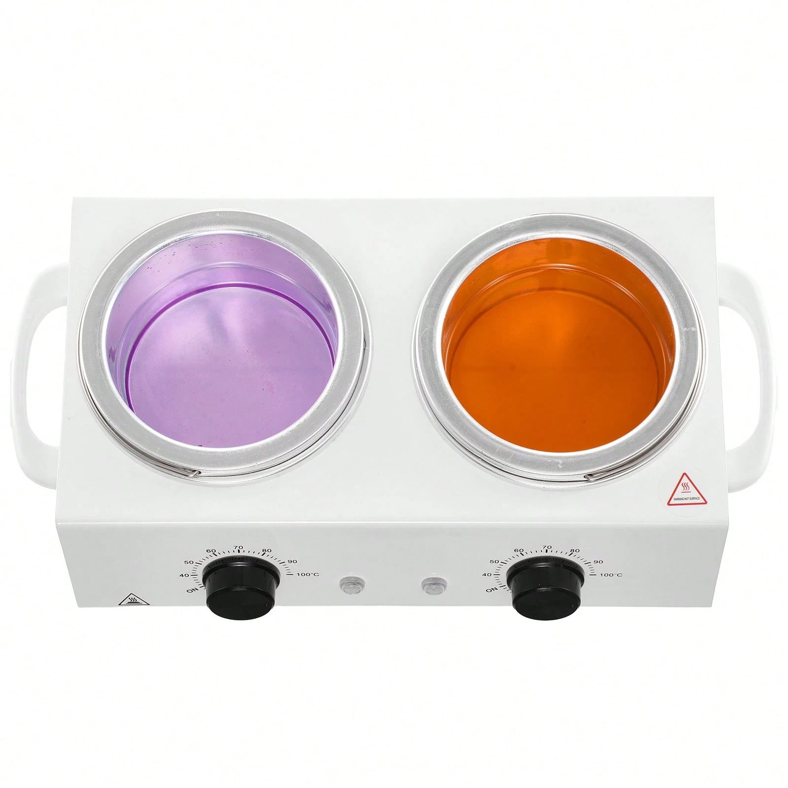 Double Wax Warmer, 1200ML Professional Dual Wax Warmer For Hair Removal, 32 ℉- 212℉ Adjustable Electric Waxing Heater Pot With 50PCS Waxing Sticks For Home Use, Beauty Salon, Spa