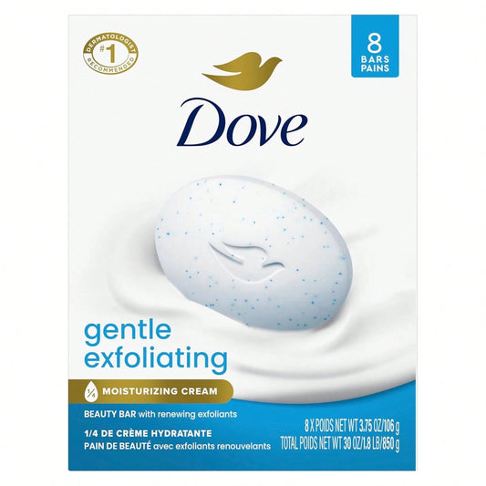 Dove Beauty Bar Soap Gentle Exfoliating,For Soft,Smooth Skin,Gently Renews Skin 3.75 O