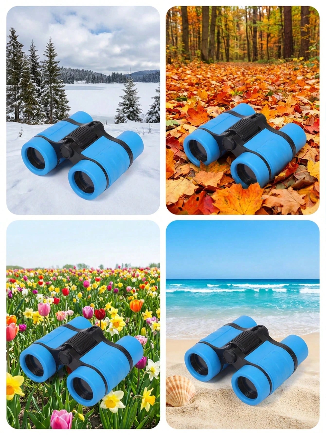 Dual Telescope With Anti-Slip Grip Compact High-Powered Telescope For Beginners Explorers Portable Binoculars Perfect For Nature Exploring Outdoor Bird Watching Scavenger Hunt Hiking Gear Classroom Ac