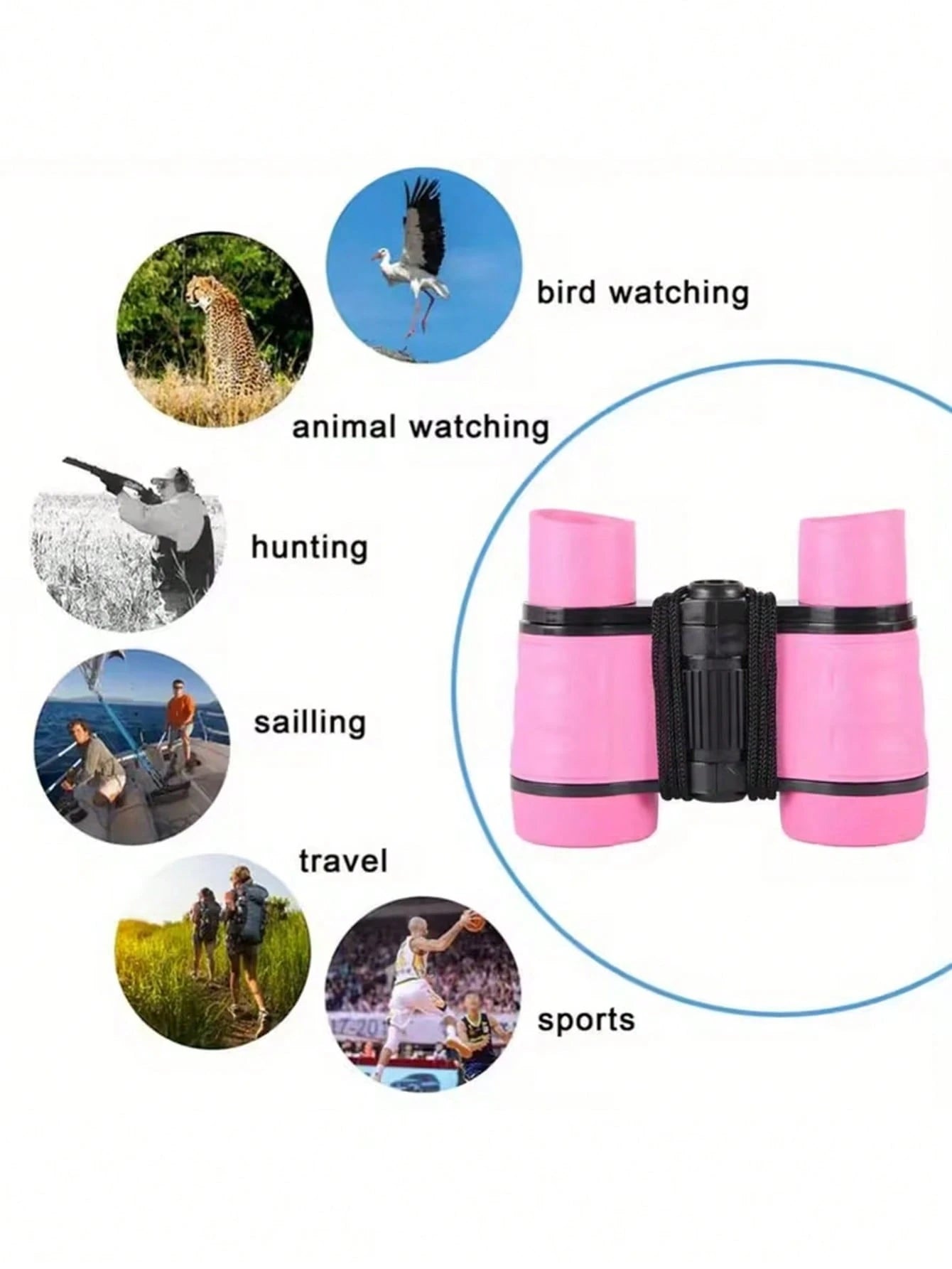 Dual Telescope With Anti-Slip Grip Compact High-Powered Telescope For Beginners Explorers Portable Binoculars Perfect For Nature Exploring Outdoor Bird Watching Scavenger Hunt Hiking Gear Classroom Ac