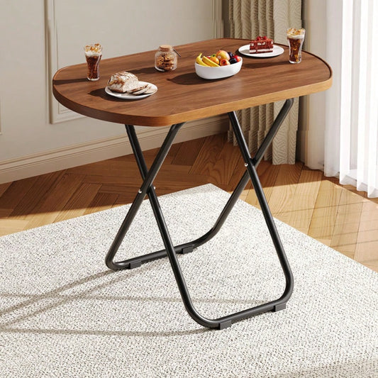 DYJ DAYIKA-S Stable Tray Table With No Assembly Required, TV Dinner Tray For Eating, Foldable Snack Tables For Bed/Sofa/ Living Room