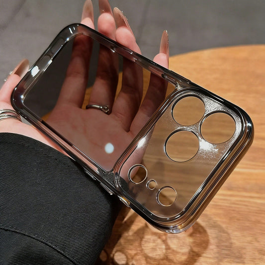 Easypie Selection 1pc Minimalist Transparent Black Soft Phone Case Compatible With IPhone 17/17 Air/17 Pro/17pro/ 16/16promax/16pro/16plus/15/15promax/15pro/15plus/14/14pro/14plus/14pro Max/13/13pro/1