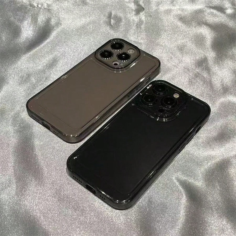 Easypie Selection 1pc Minimalist Transparent Black Soft Phone Case Compatible With IPhone 17/17 Air/17 Pro/17pro/ 16/16promax/16pro/16plus/15/15promax/15pro/15plus/14/14pro/14plus/14pro Max/13/13pro/1